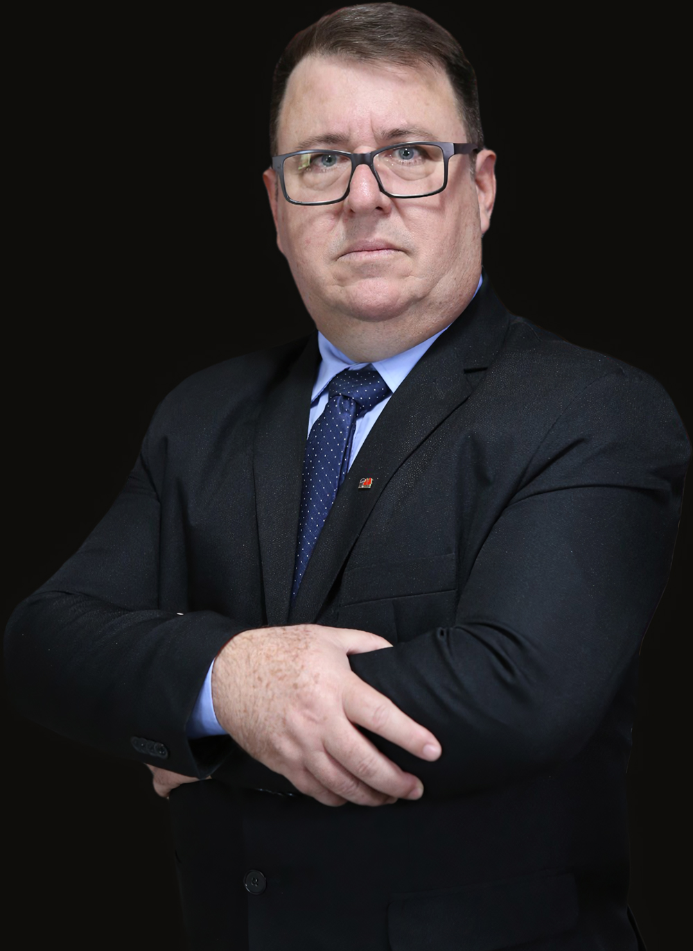 Jair de Souza, advogado, em retrato de meio corpo